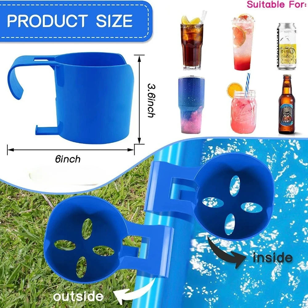 1PC Plastic Storage Rack Poolside Organizer Holder for Drinks Sanitizers Tools Swimming Accessories for Summer Outdoor Use