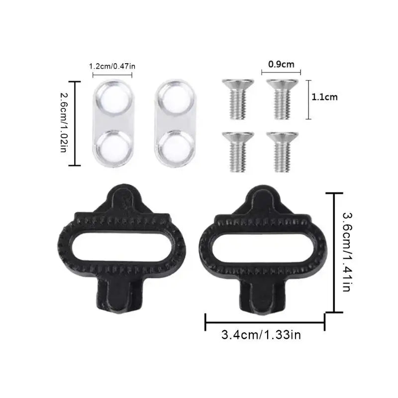 （Summer4）1 Set Bicycle Accessories Mountain Bike Shoes Cleats Multi-Release SPD Pedal Cycling Shoes Clips Kit For SH51