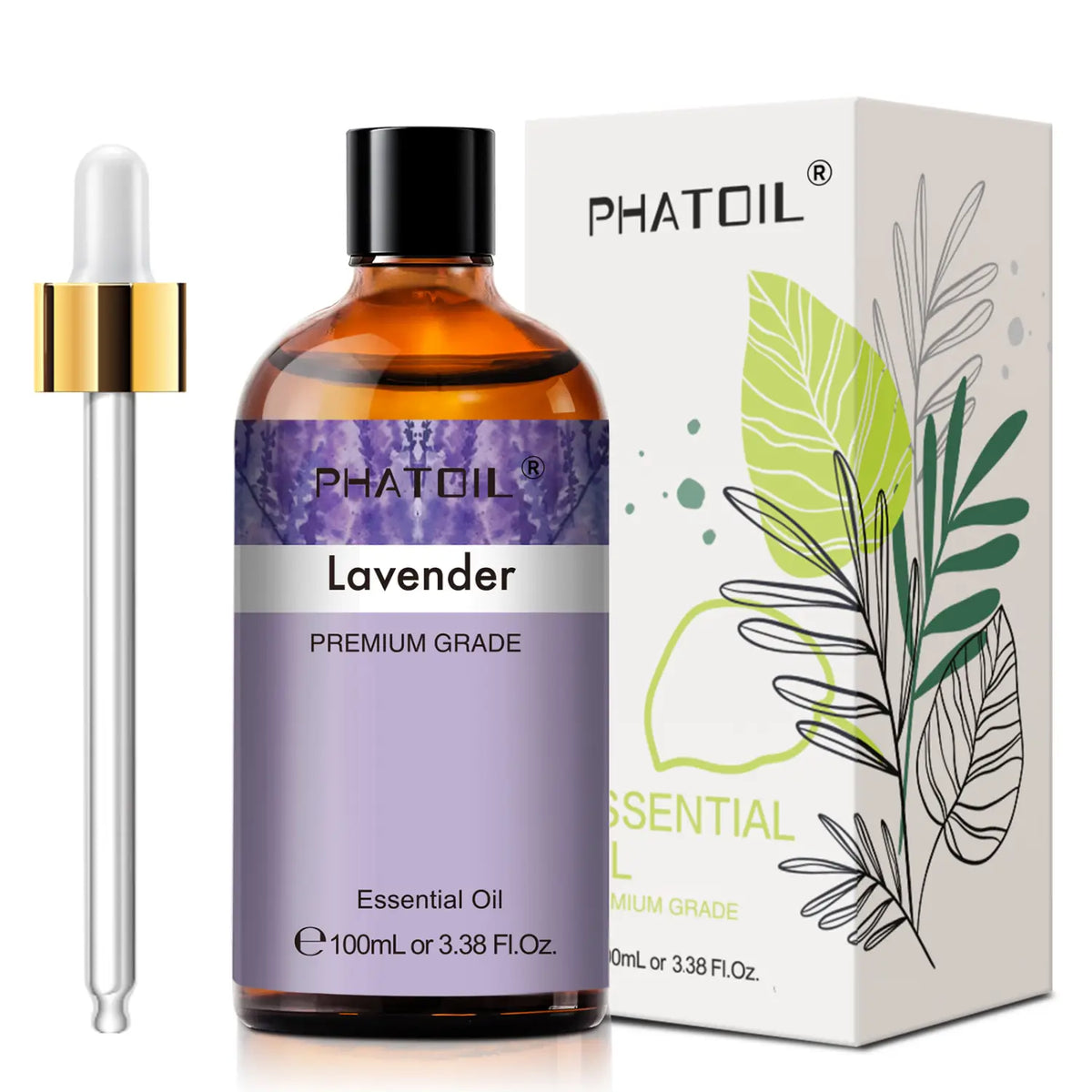 PHATOIL 100ml Eucalyptus Essential Oil For Skin Lavender Vanilla Jasmine Lemon Bergamot Aroma Oil for Aromatherapy Candle Making