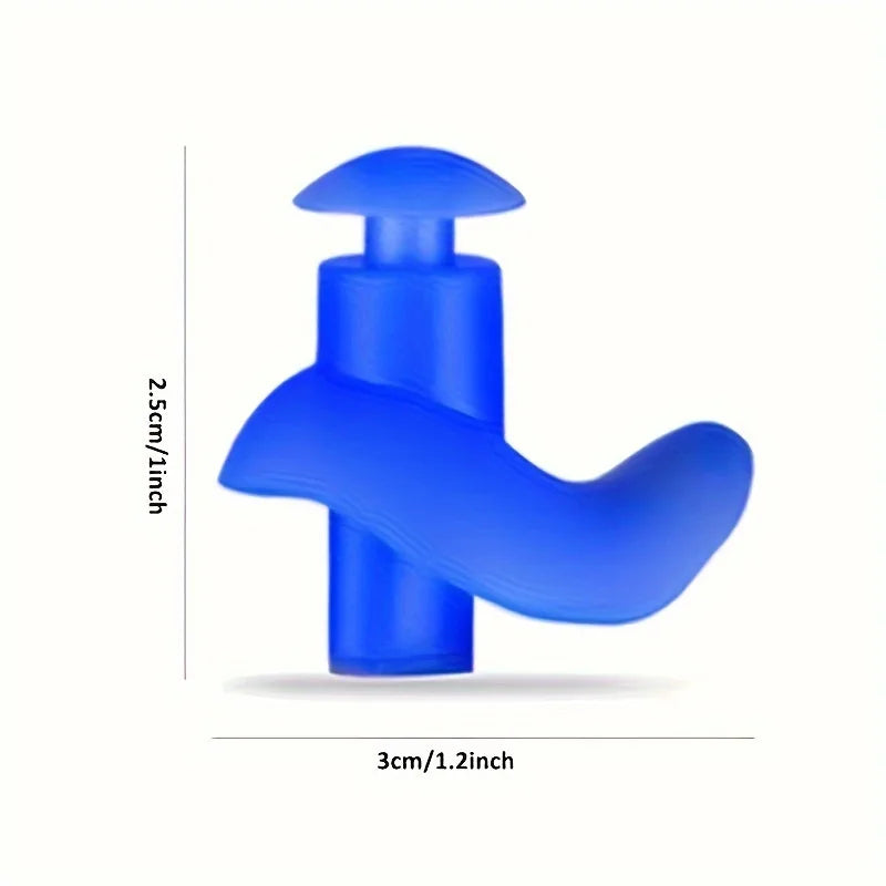 1 Pair Waterproof Soft Earplugs Silicone Portable Ear Plugs Swimming Accessories Durable Earplugs Classic Delicate Texture