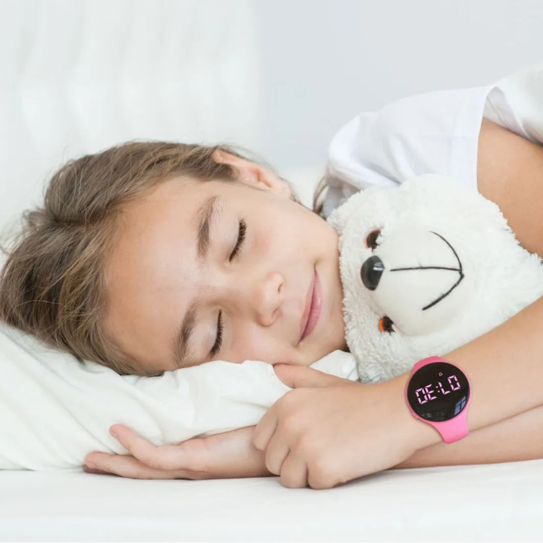 Boys Student Sports Watch, Vibration Silent Alarm, Waterproof Swimming, Pedometer, No APP, Electronic Wristband for Kids Teenage