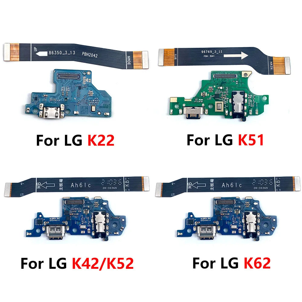 USB Charging Port Dock Charger Plug Connector Main Board Motherboard Flex Cable For LG K22 K41S K42 K52 K50S K51S K51 K61 K62