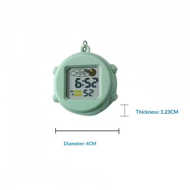 Keychain Digital Watch Anti Drop Large Screen Backpack Clip Pocket Clock For Student Exam Daily Time Record Small Gifts