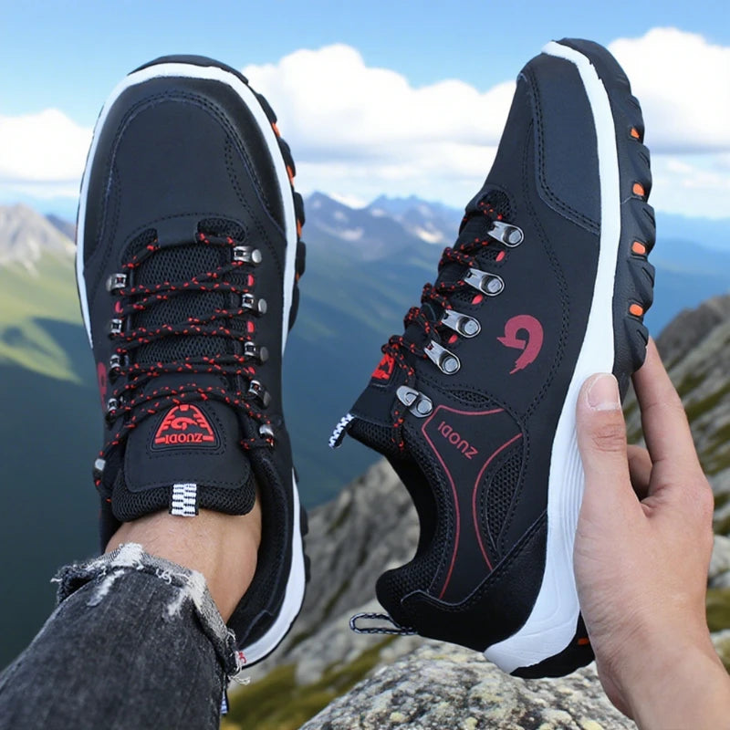 Men's Outdoor Hiking Shoes Lightweight Comfortable Breathable Shoe Waterproof Camping Running Shoes Male Tennis Walking Sneakers