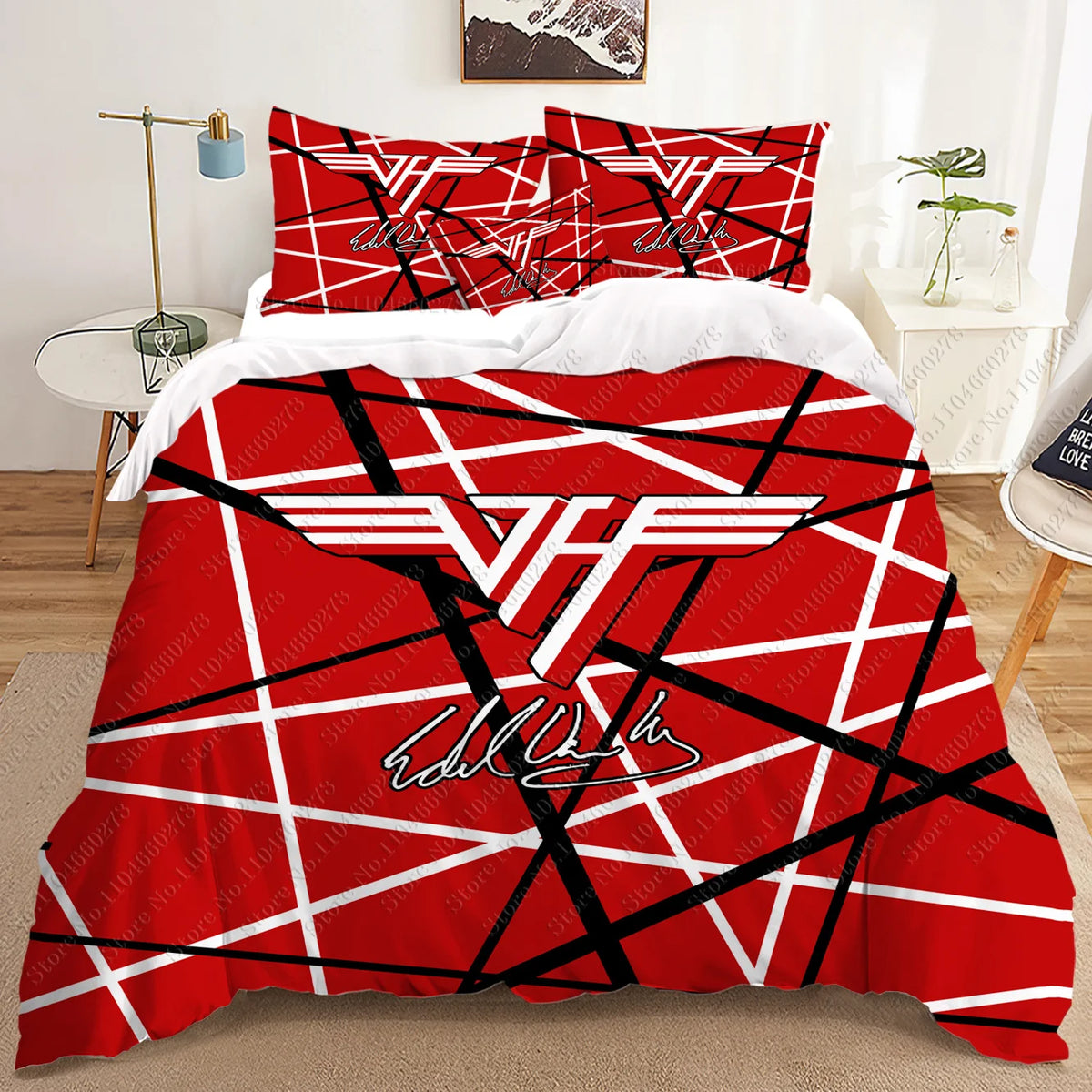 New Singer Eddie Van Halen Bed Sheet Set Bedding Set Single Twin Full Queen King Size Bed Set Adult Kid Bedroom Duvet Cover Sets