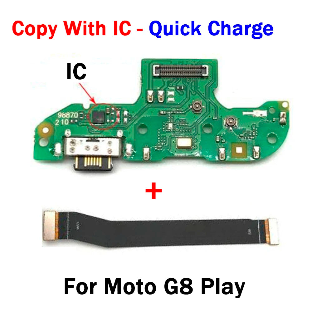 Tested For Moto G6 G7 G8 G9 Play Plus Power G41 G100 USB Power Charging Board Connector Plug Port Dock With Mainboard Flex Cable