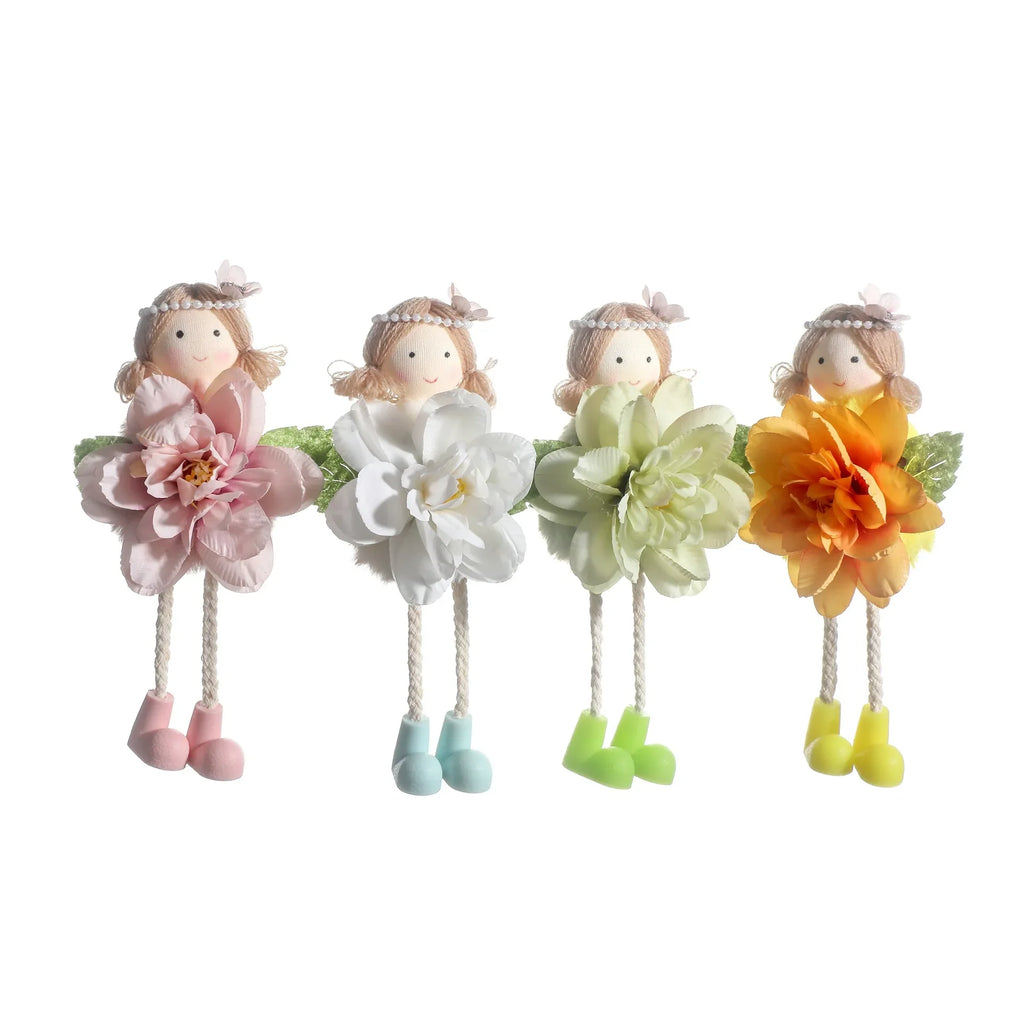 2025 Easter Long Legs Flower Fairy Angel Elf Rabbit Dolls Home Hanging Ornaments Spring Easter Party Supplies Kids Birthday Gift