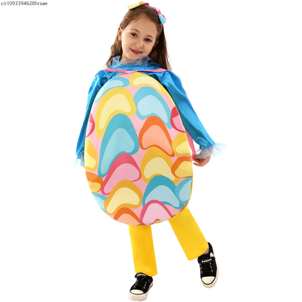 Easter Themed Egg Costume enfant School Cartoon Party Dress Up Outfit for niño Carnival Cosplay Role Play Clothing
