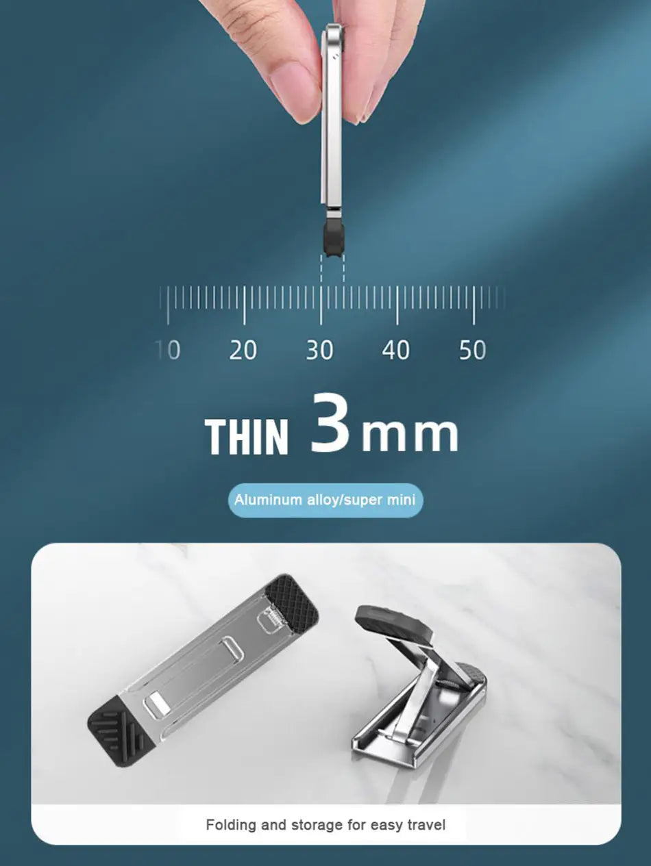 Ein eleganter Nagelknipser aus Aluminiumlegierung mit einem 3-mm-Profilschnitt und schwarz gummierter Griffzone, ausgelegt für Mobiltelefone.
