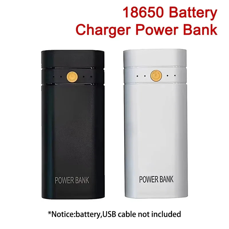 DIY Power Bank Box For Phone Electronic Charging Batteries 6000mAh 5V 2X 18650 Power Bank Case USB Type-C Battery Charger Case