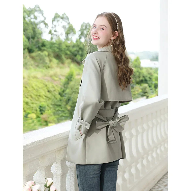 I BELIEVE YOU Trench for Women French British Long Windbreaker Coat Autumn New 2024 Straight Trendy Elegant Jackets CFY245598A