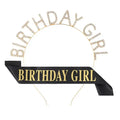 Birthday Crowns for Women Girl Sash Tiara Princess Rhinestone Girl Headband Gifts Happy Birthday Accessories Wedding Festival