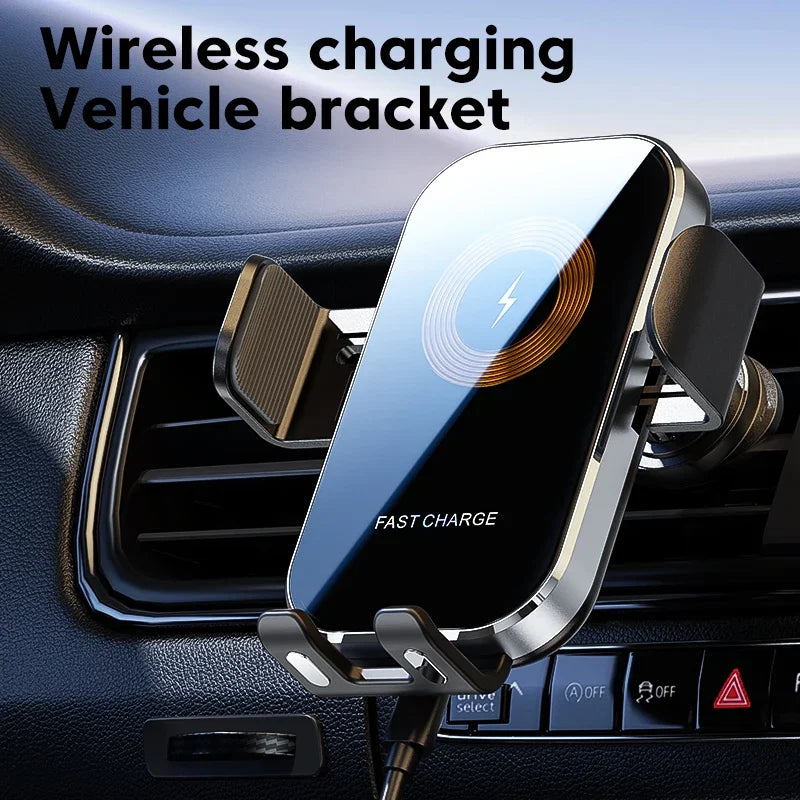 Universal Car Wireless Charger Auto Car Mount Phone Holder Stand 15W Fast Charging For Smartphone Intelligent Sensing