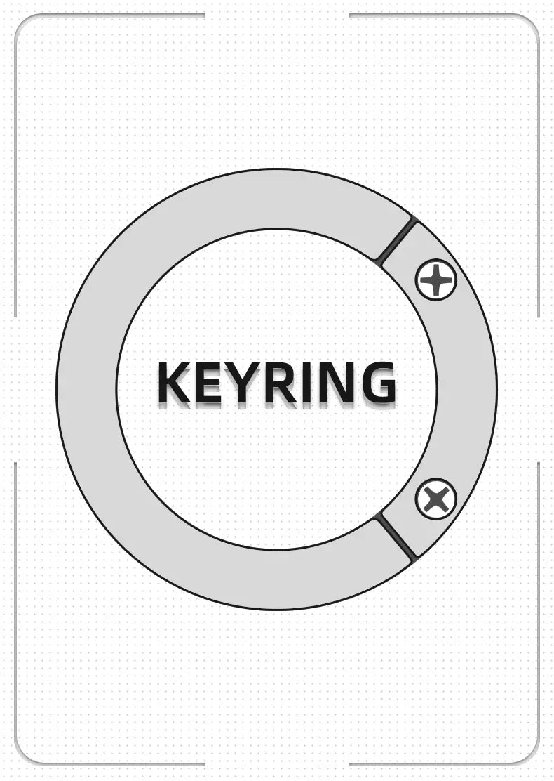 Metal Car Keychain Detachable Ring Holder