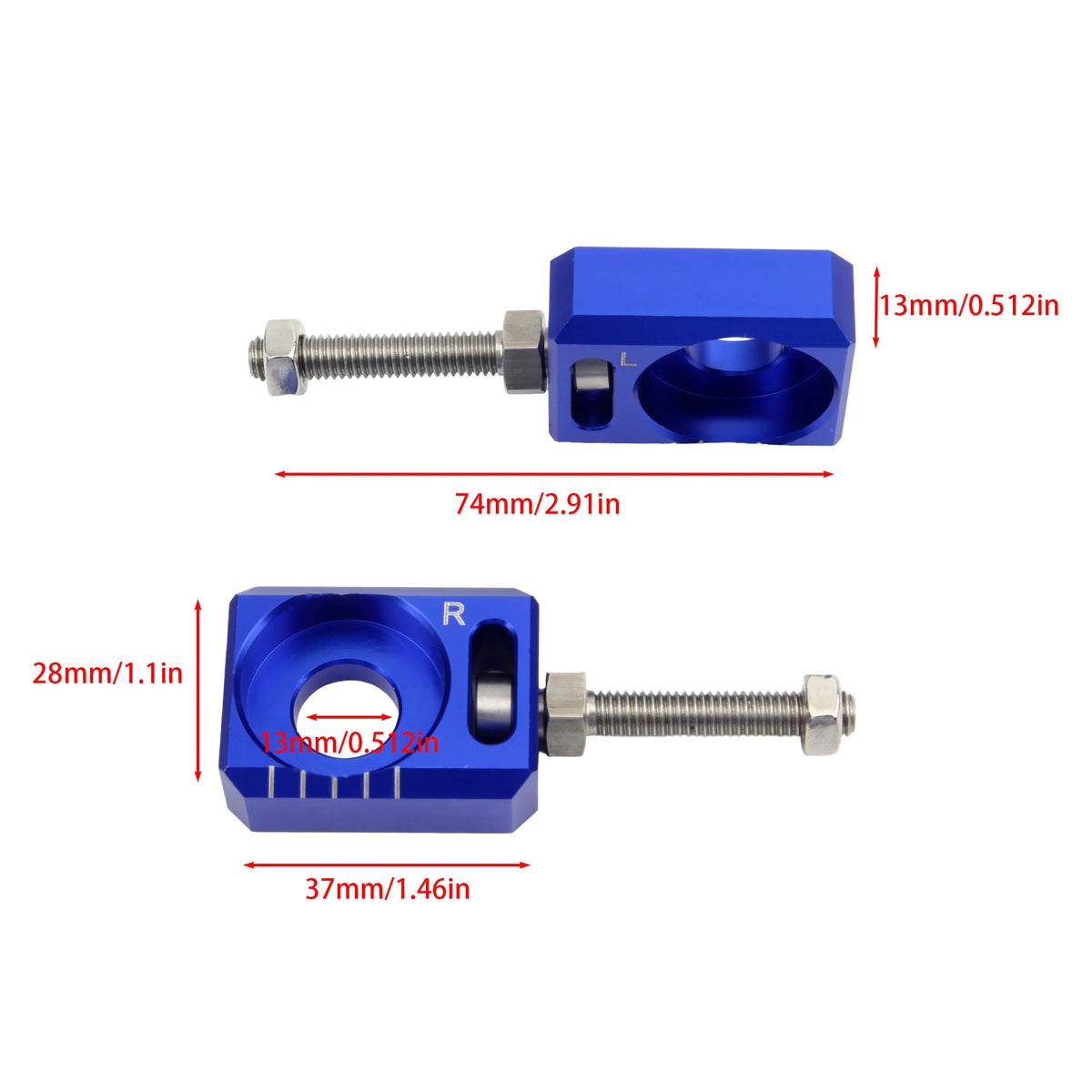 Motorcycle Accessories Chain Adjuster Aluminum Alloy CNC Dirt Bike  Electric Bike  for Surron Light Bee X S Segway X260 X160