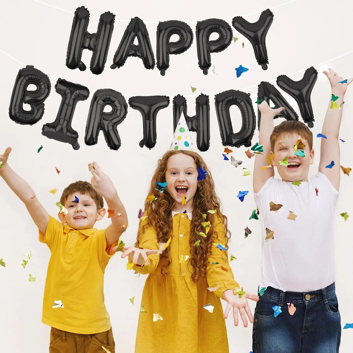 Happy Birthday Balloons Banner Red 16 Inch Mylar Foil Letters | Inflatable Party Decor and Event Decorations for Kids and Adults