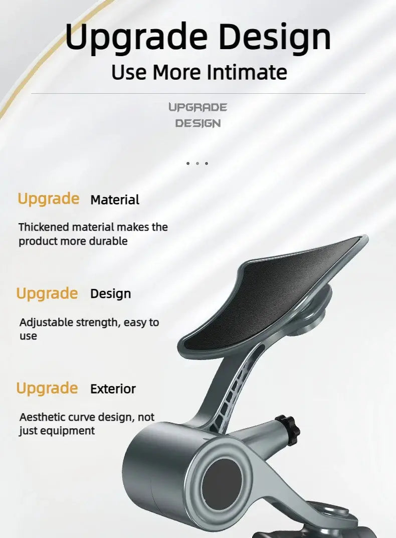 Silberfarbene, elegant gestaltete verstellbare Armstütze mit gebogener ergonomischer Form und strukturierter Griffoberfläche für das Training der Beckenmuskulatur und Hüftübungen für Männer.