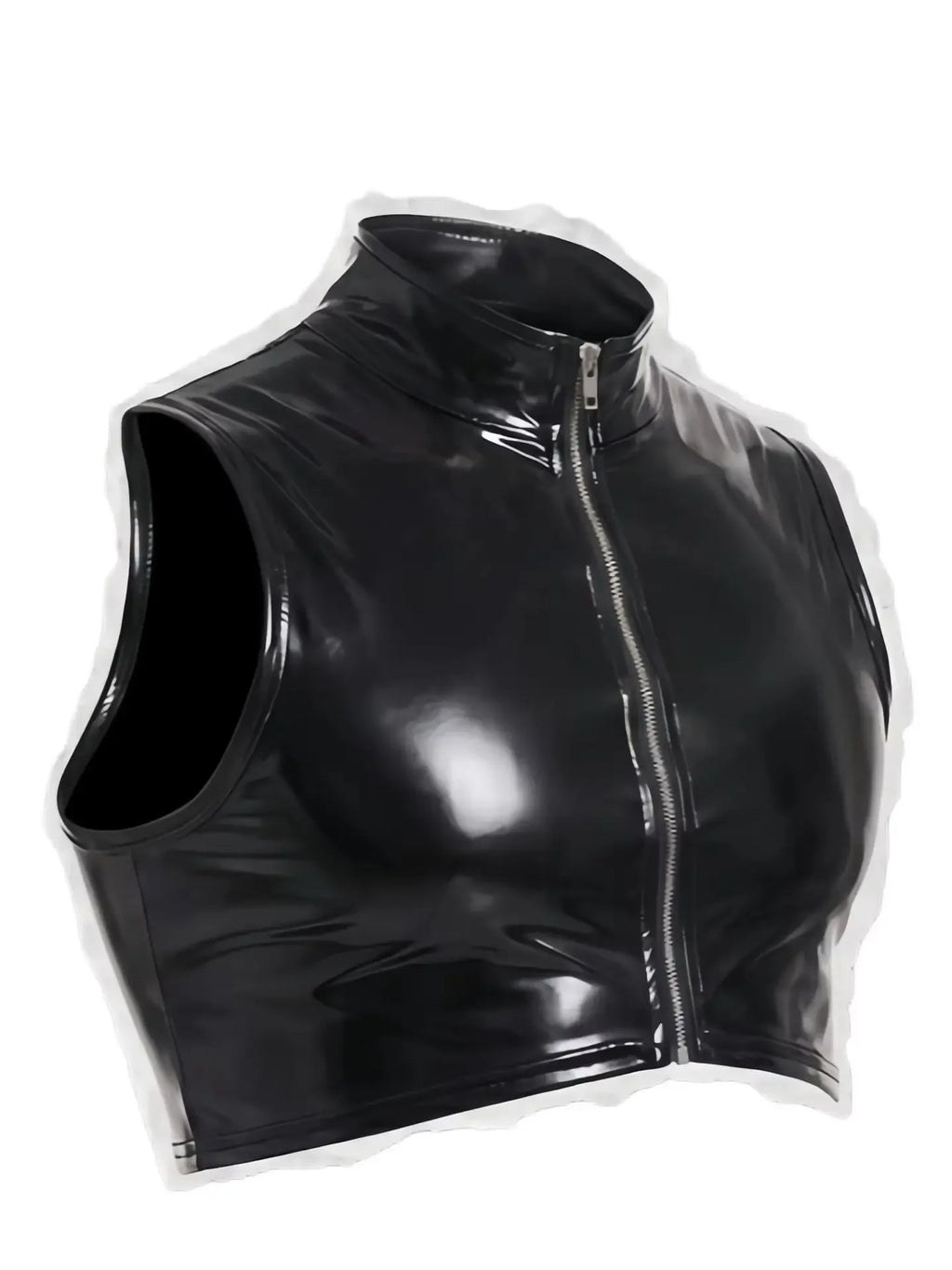 Men Plus Size Wet Look PVC Tank Top Shiny PU Leather Sleeveless Muscle Shirts Tights Fitness Gym Crop Tops Vest Tanktop Shaper