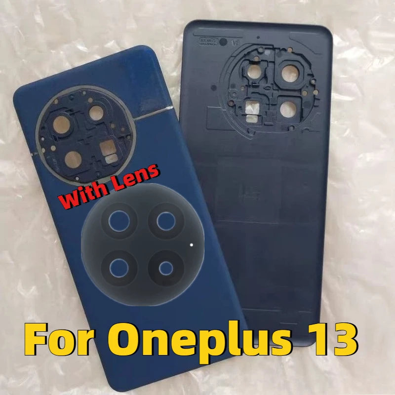 A+++ For OnePlus 13 13T 13S Battery Back Cover Housing Door Rear Case Lid Phone Shell with Adhesive + Camera Frame Lens