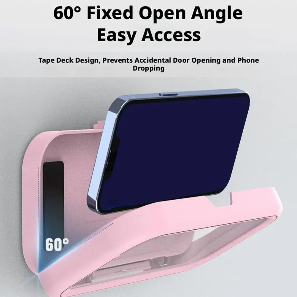 Touch Screen Waterproof Bathroom Phone Holder 360 Degree Rotatable Wall Mount Lazy Phone Case for Bathroom Toilet Drama Watching