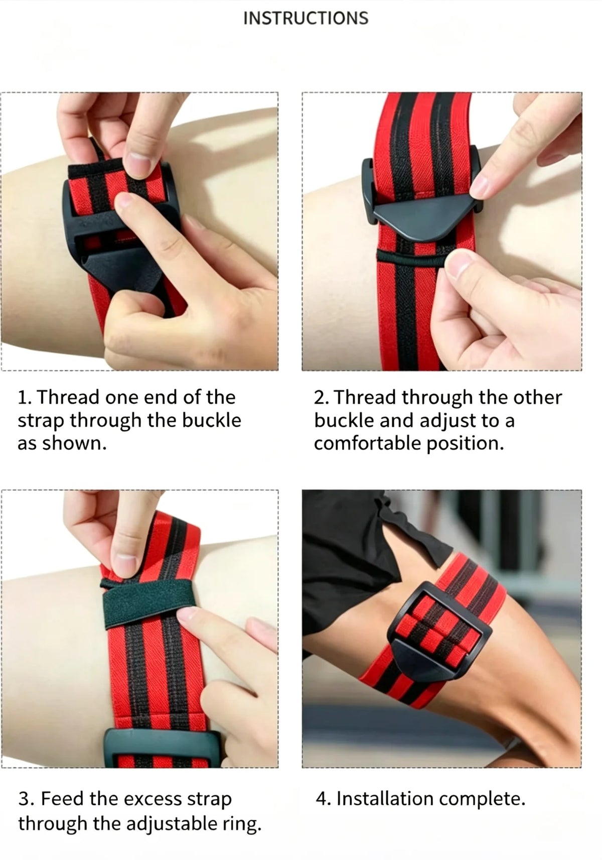 Blood Flow Restriction Bands for Arms & Legs, Occlusion BFR Training Bands Elastic Resistance Straps for Muscle Growth Gym Fitne