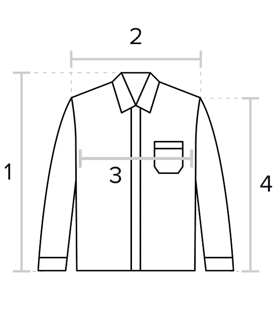 White long-sleeved men cotton linen casual button down shirt with collar and chest pocket.