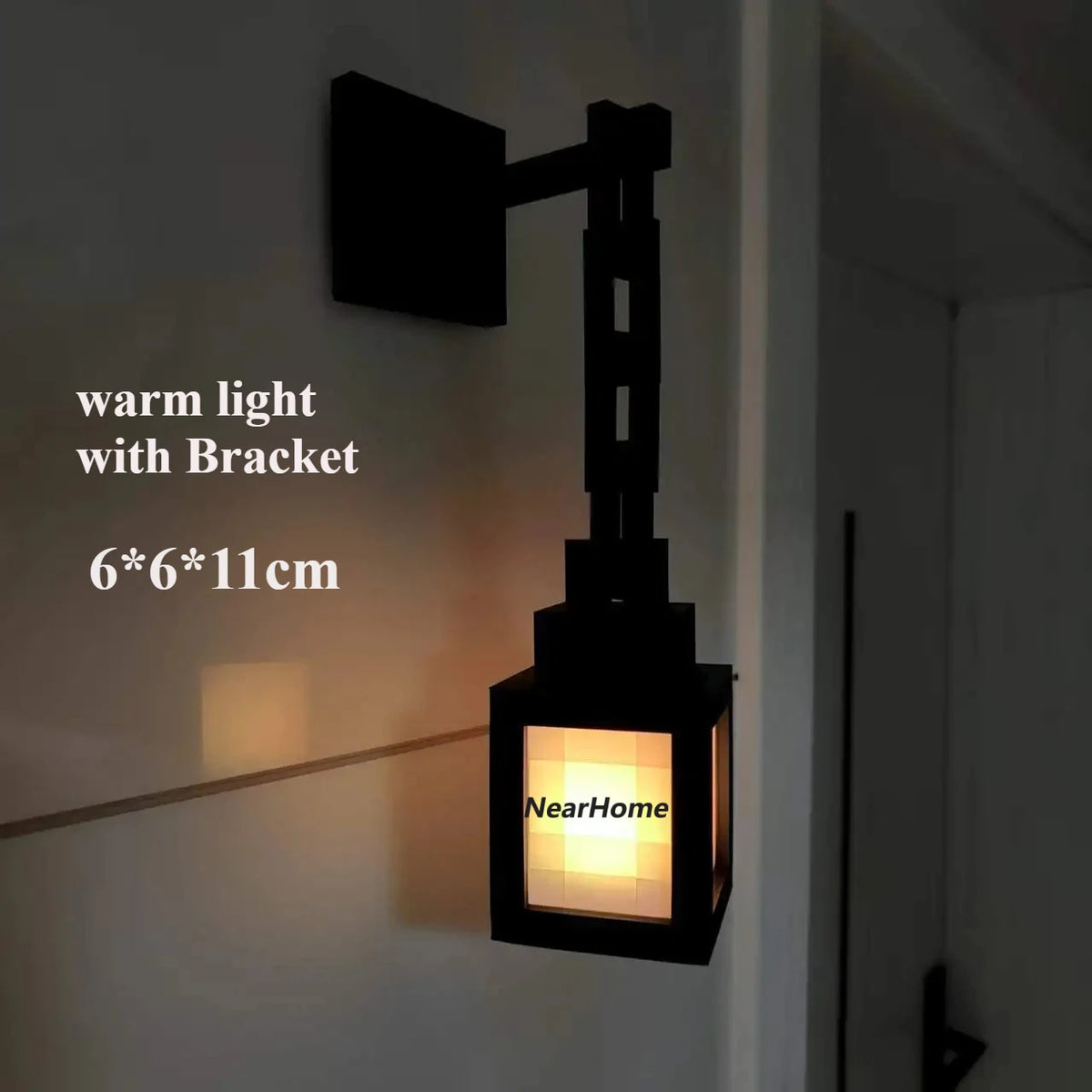 16 Colors /Warm Light Luminous Lantern Lamp Rechargeable Game Pixel Light Surrounding Bedroom Atmosphere Light Decor Ornament
