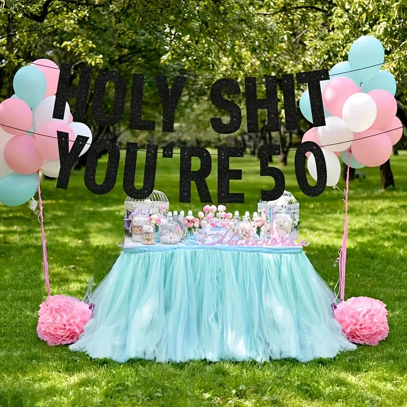 Black "Oh My God, You're 18, 21, 30, 40, 50, 60, 70" Birthday Party Banner All Age Groups To Celebrate Birthday Party Decor Gift