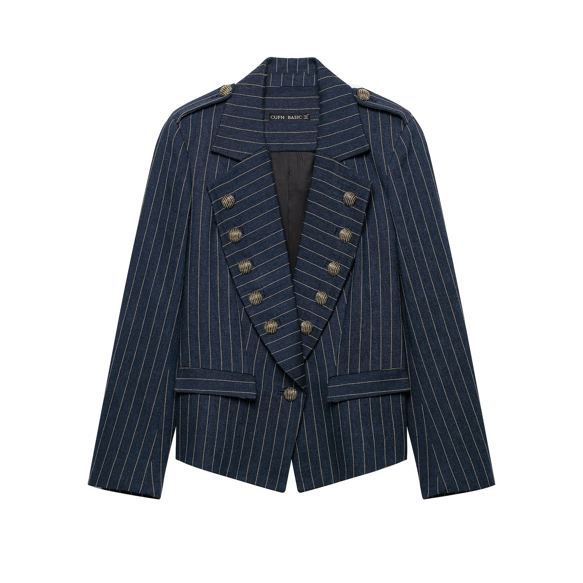 Women's Fashion Elegant Striped Blazers Jackets Spring Autumn Female Chic Long Sleeve Button Coats Lady Streetwear Suit Jackets