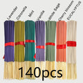 7 Sets of 140 Incense Sticks, Available in Four Seasonal Sets: Rose, Lavender, Sandalwood, Jasmine, Mint, Cherry Blossom, Herbal, and Dragon Blood Wood, with 20 Sticks in Each Pack, Suitable for Home Use, Office, Yoga, Medita