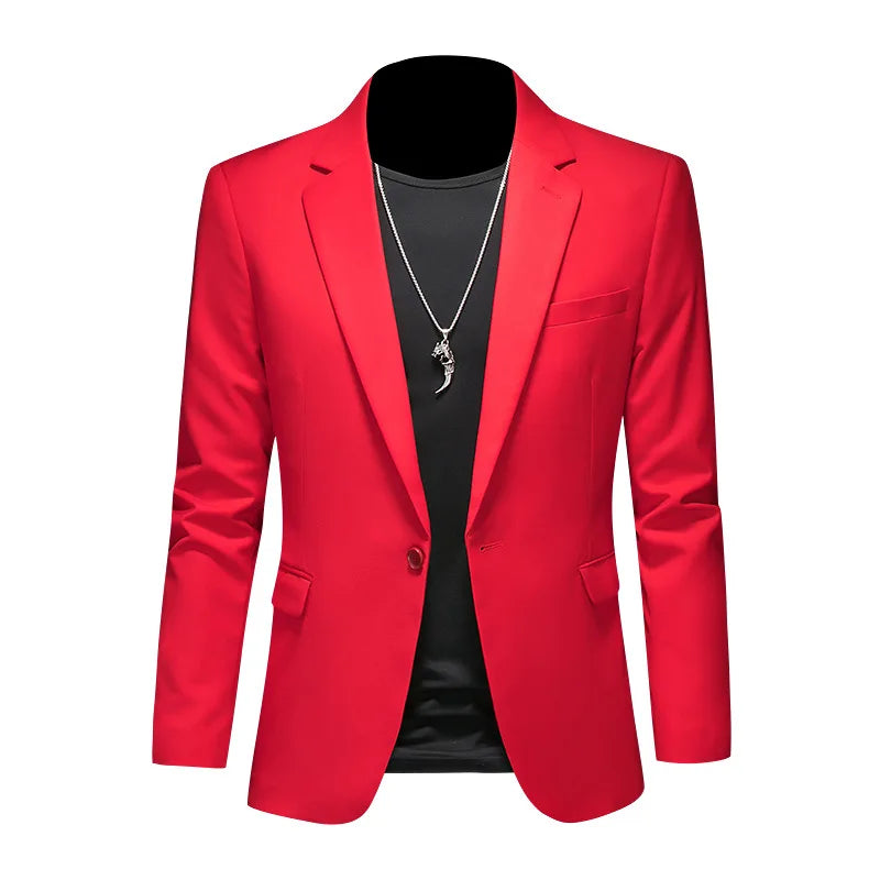 Mens Suit 2025 New Plus Size Slim Fit Single Breasted Blazer Professional Wedding Business Party Office Formal Jacket Coats