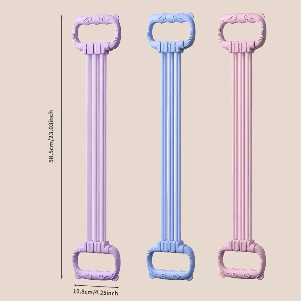 8-shaped Resistance Bands 15-90 LbsASdjustable Removable Pilates Strap Back Stretching Elastic Exercise Band