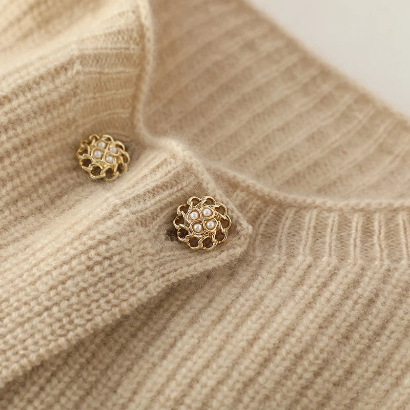 100% Wool Ladies Winter Sweater Cardigan Ladies Round Collar Long Sleeve Jacket And Knitted Women Knit Cardigan Sweater