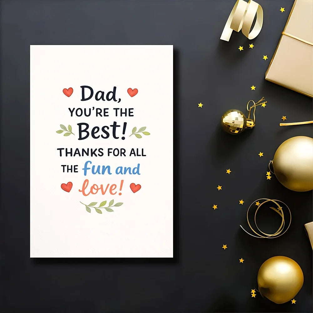 Dad, you are the best. Thank you for bringing us joy and love. A gift for our husband and a Father's Day card