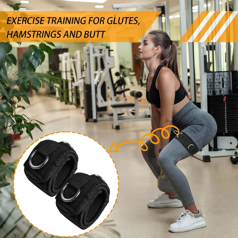 1Pair Ankle Strap for Cable Machine Attachments, Gym Accessories for Women Men, Ankle Cuffs for Glute Kickback, Leg Workouts