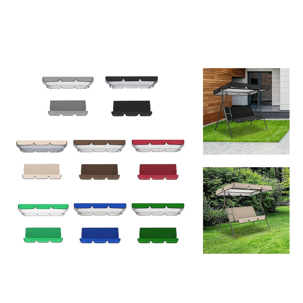 Patio Swing Canopy Replacement, 3 Seater Garden Swing Seat Canopy Cover for Indoor Outdoor Canopy Furniture