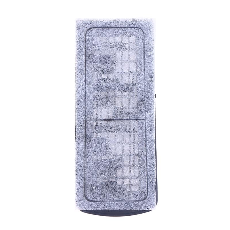 Gray microfiber mop head with textured grid-patterned surface and black rubberized edges designed for aquarium carbon filter cotton 6pcs with manual measurement.