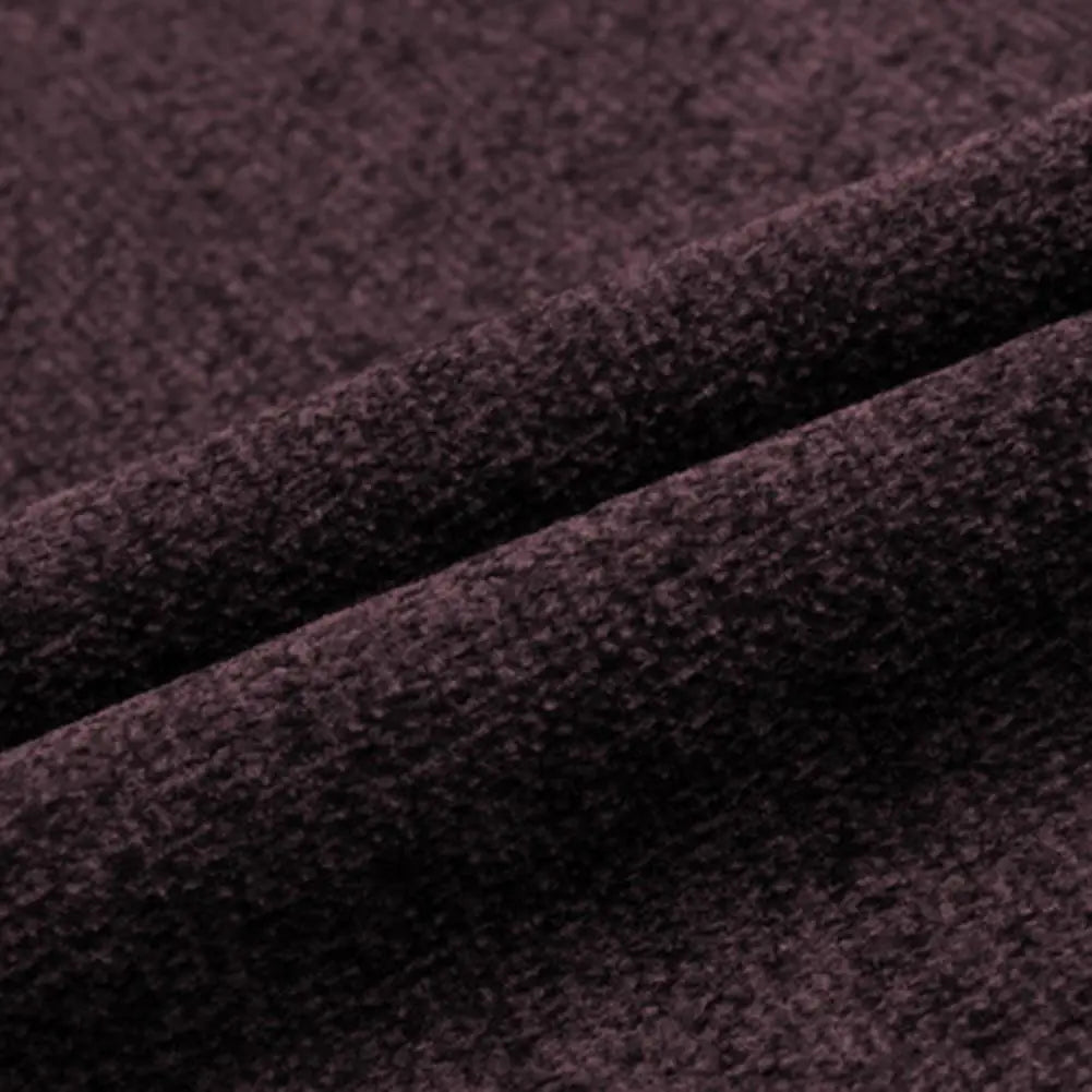 Herren-Winterpullover mit kräftigem Strick, Rundhalsausschnitt, lässig, in kräftigem Burgunder-Fleece-Gewebe mit einer weichen, strukturierten Oberfläche.