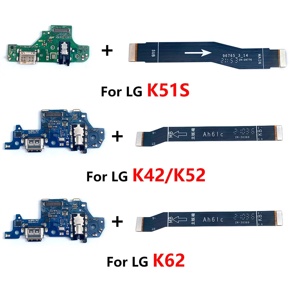 USB Charging Port Dock Charger Plug Connector Main Board Motherboard Flex Cable For LG K22 K41S K42 K52 K50S K51S K51 K61 K62