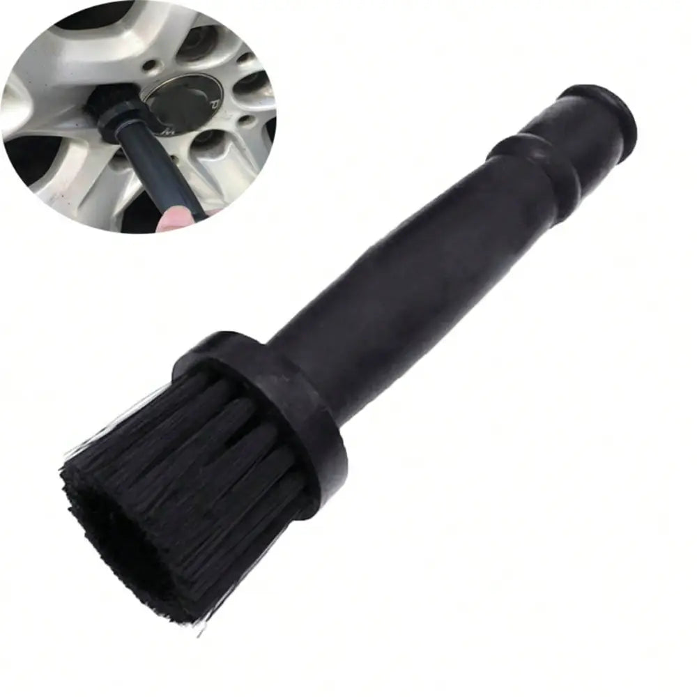 Cepillo para cubo de rueda de plástico negro con cerdas densas para limpiar los aros de la rueda del automóvil, del conjunto de cepillos de limpieza de aros para el detalle del automóvil.