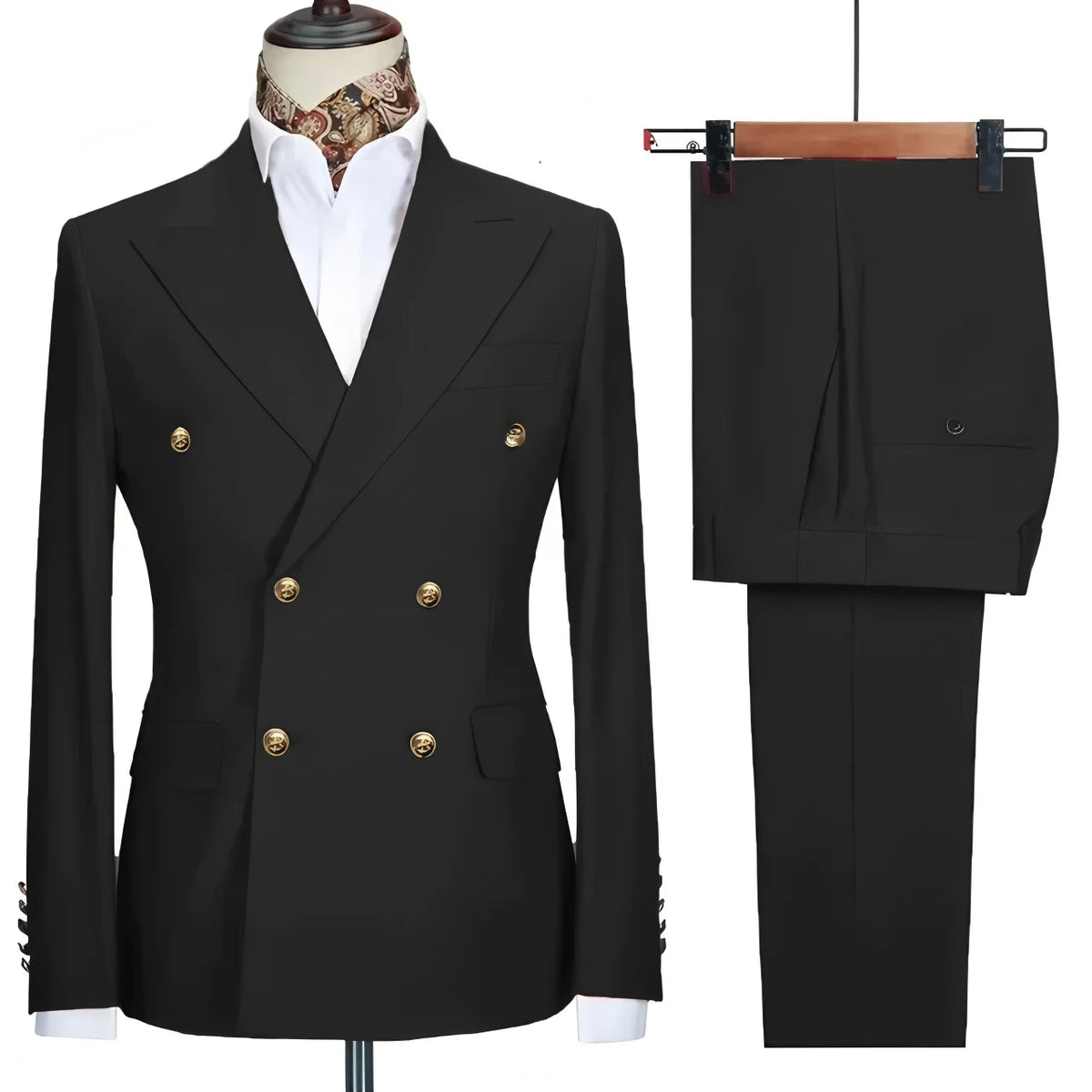 Men's Elegant Business Terno Casual Host Banquet Trousers Blazer Set Male Suit for Various Occasions