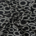 L100cm X W150cm Black Curtains Fabric Handmade Sewing Home Print Retro Summer Breathable Fashion DIY Craft Textile Art Material