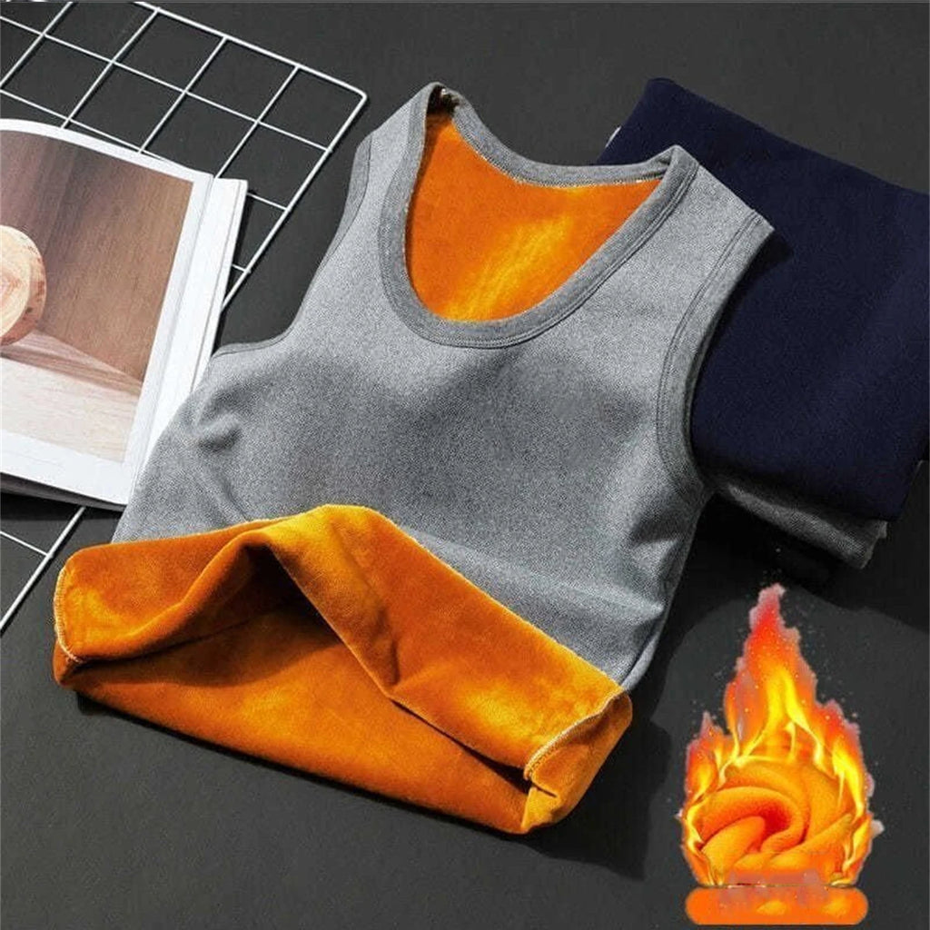 Men Thermal Underwear Man Sleeveless Vest Autumn WinterThermo Lingerie Men's Warm Top Thickening Thermo Vest Undershirt