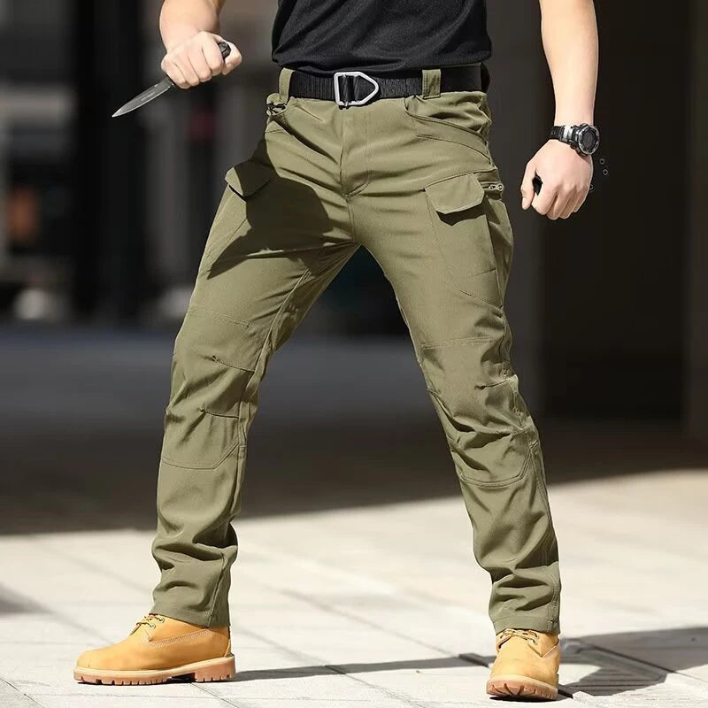Men Casual Cargo Pants 2025 New Male Summer Tactical Wear Resist Quick Dry Outdoor Trousers Multi Pockets Hike Work Trousers