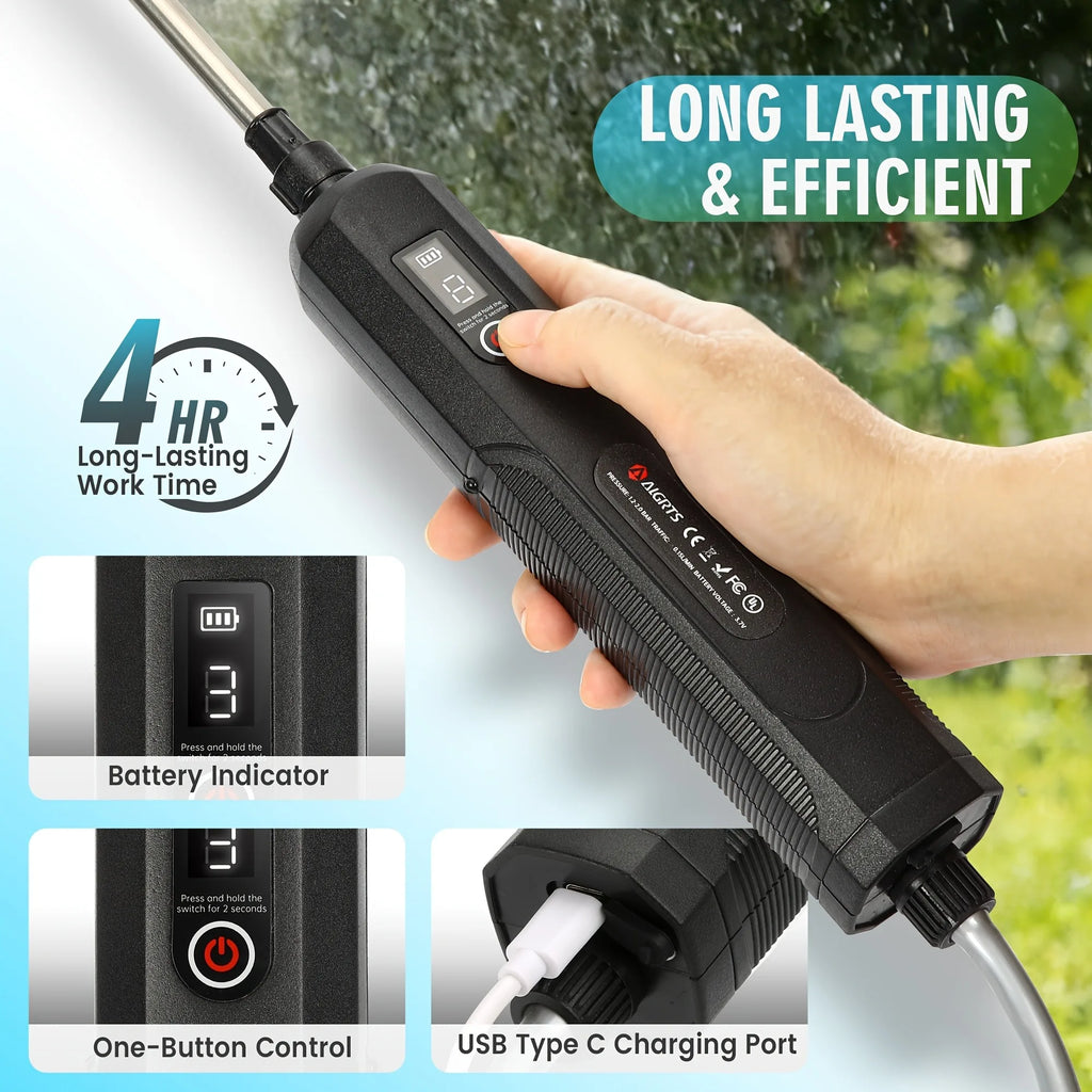 Garden Sprayer Upgraded Electric Sprayer With Telescopic Wand & Adjustable Shoulder Strap For Lawn Garden Patio Yard