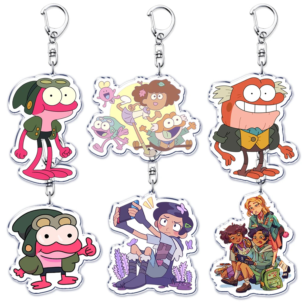 Popular Cartoon Anime Keychains for Accessories Jewelry Anne Boonchuy Marcy Wu Sprig Anne Frog Sasha Keyrings Fans Friends Gifts
