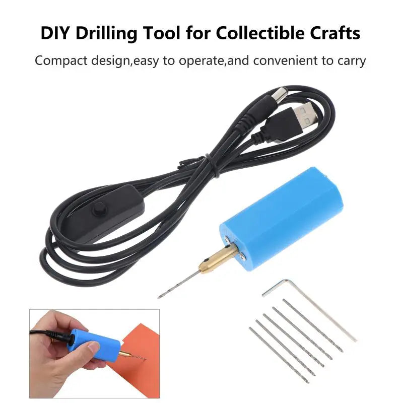 Handheld Mini Electric Drill DIY Electric USB Electric Drill Tools For Epoxy Resin Jewelry Making Drilling Holes Engraving Pen