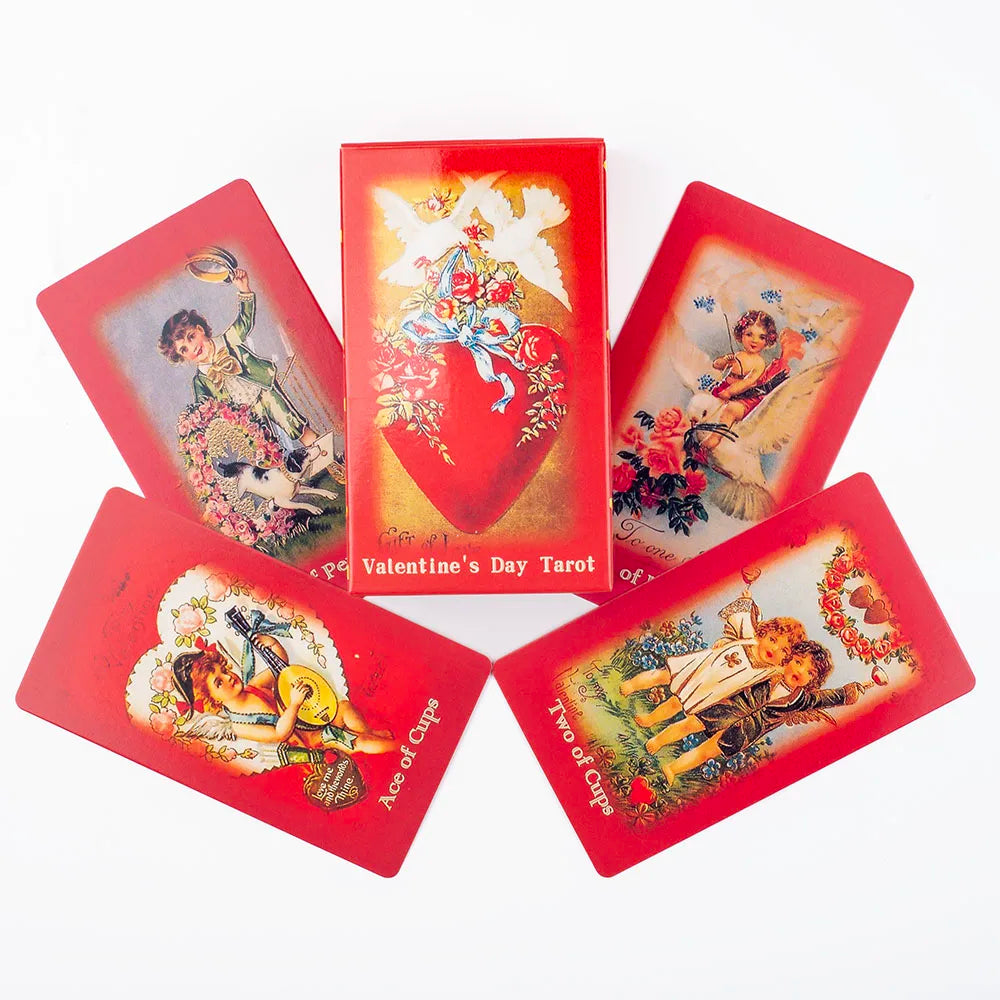 Valentine's Day 79-Card Tarot Deck Magic Arts Love Oracle Cards for Group Games Tabletop Size 10.3*6cm