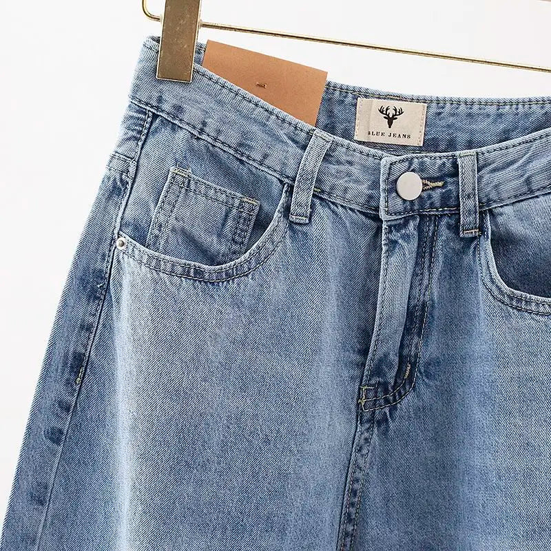 Women's High Waist Loose Fit Denim Jeans Casual Vintage Baggy Harem Pants Stretch Tapered Leg Trousers for Daily Wear Spring