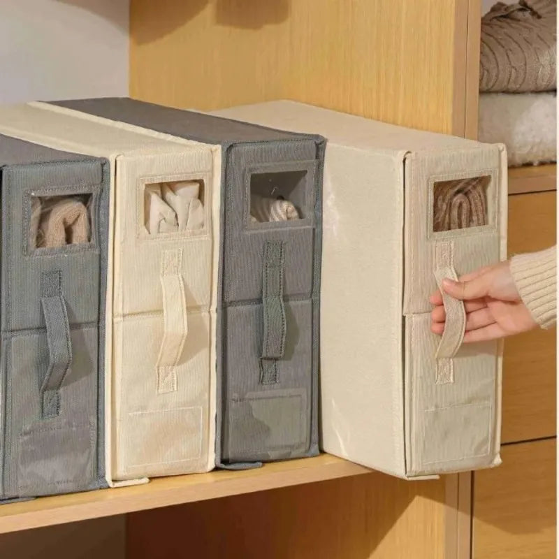 Bedding Sheet Storage Box Foldable Dustproof Stackable Space Saving Closet for Travel Bedding Quilts Towels Clothing Organizer